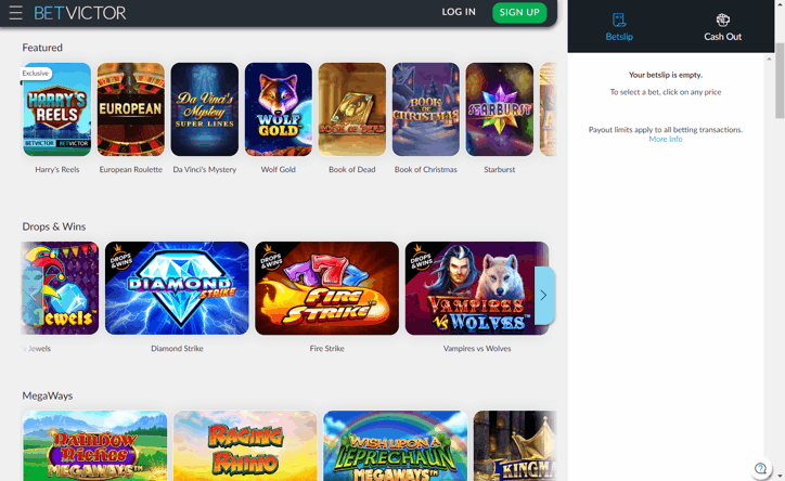 betvictor casino screenshot