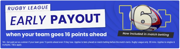 BoyleSports Rugby League Early Payout Screenshot